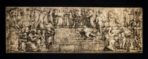 Facsimile kopie van de cartoon voor De School van Athene